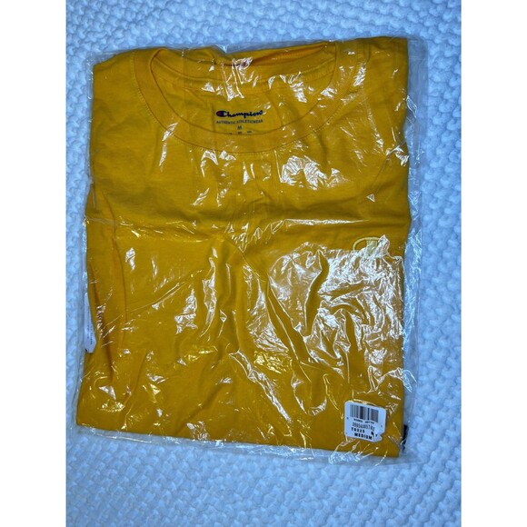 Champion T-Shirt Men’s Medium Yellow Classic Tee Champion Men's Unisex Cotton B3 - Picture 2 of 8